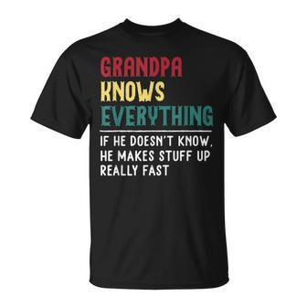Grandpa Know Everything Fathers Day For Grandpa T-shirt - Thegiftio UK