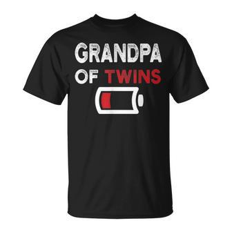 Grandpa Of Twins Fathers Day Gifts Unisex T-Shirt - Seseable
