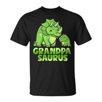 Grandpa Saurus Dinosaur Funny Grandpasaurus For Papa Unisex T-Shirt - Seseable