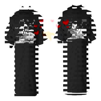 Great Pyrenees Pyrenean Mountain Dog With Stuffed Animal Unisex T-Shirt | Mazezy