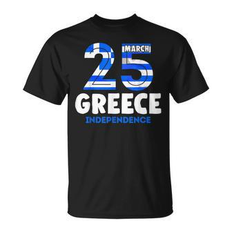 Greek Independence Day 25 March Greece Flag T-Shirt - Seseable