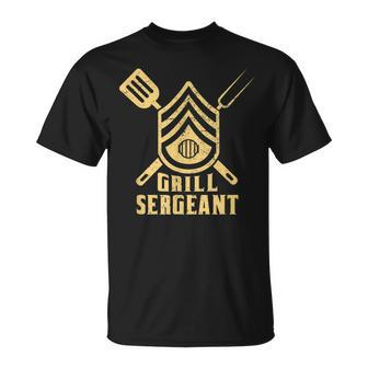 Grilling Bbq Meat Dad Grandpa Grill Sergeant Vintage T-Shirt - Seseable