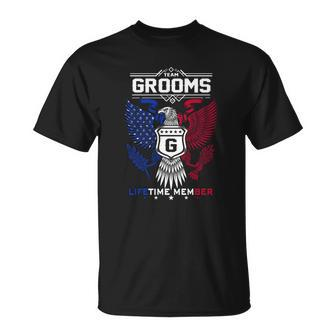 Grooms Name - Grooms Eagle Lifetime Member Unisex T-Shirt - Seseable