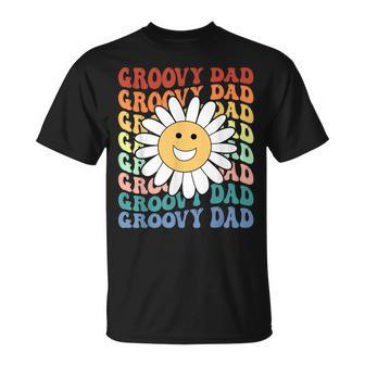Groovy Dad Matching Outfit Fathers Day Family Retro Vintage T-Shirt - Seseable