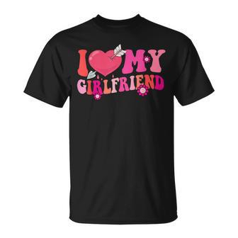 Groovy I Love My Girlfriend I Heart My Girlfriend Valentine T-Shirt - Seseable
