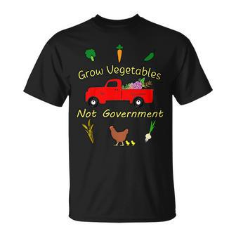 Grow Vegetables Libertarian Ranch Homestead Garden Egg Truck Unisex T-Shirt | Mazezy