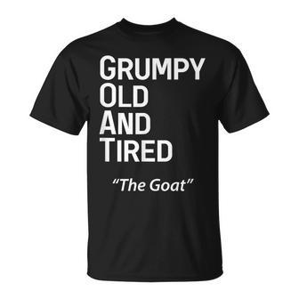 Grump Old And Tired Goat Middle Aged T-shirt - Thegiftio UK