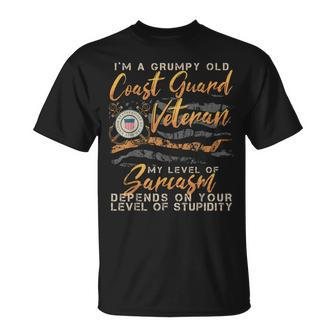 Im A Grumpy Old Coast Guard Veteran Veteran T-Shirt - Seseable