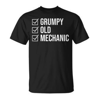 Grumpy Old Mechanic Car Garage Auto Mechanic Grandpa T-shirt - Thegiftio UK