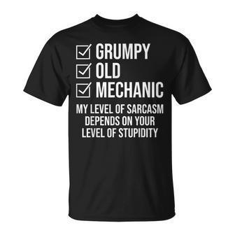 Grumpy Old Mechanic Car Garage Auto Mechanic Grandpa V2 T-shirt - Thegiftio UK
