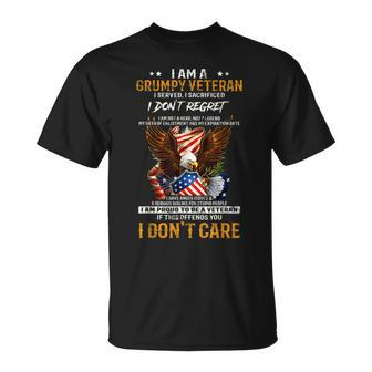 Grumpy Old Veteran I Served I Sacrificed V3 T-Shirt - Seseable