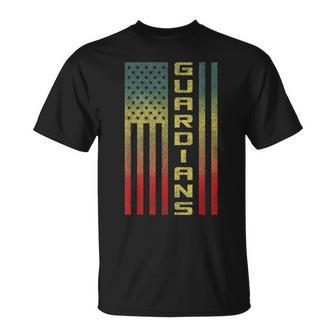 Guardians Of Space Defense Vintage Flag Usa Military Force Unisex T-Shirt | Mazezy