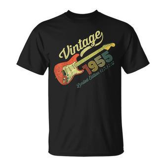 Guitar Lover 68 Years Old - Vintage 1955 68Th Birthday Unisex T-Shirt | Mazezy