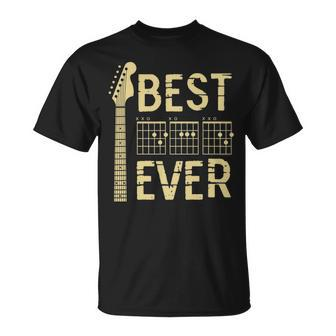 Guitarist Father Best Dad Ever D A D Chord Gifts Guitar V2 Unisex T-Shirt - Seseable