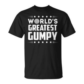 Gumpy Grandpa Gifts Worlds Greatest Gumpy Gift For Mens Unisex T-Shirt | Mazezy DE
