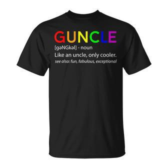Guncle Rainbow Uncle Lgbt Gay Pride Gifts Unisex T-Shirt | Mazezy