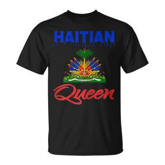 Haitian Queen Dripping Women Perfect Haiti Crown Flag Gift Gift For Womens Unisex T-Shirt | Mazezy