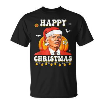 Halloween Anti Joe Biden Confused Happy Christmas Xmas T-shirt - Thegiftio UK