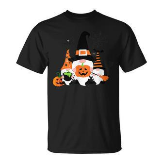 Halloween Gnomes Cute Autumn Pumpkin Fall Holiday V5 T-shirt - Thegiftio UK