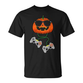 Halloween Jack O Lantern Gamer Boys Halloween V18 T-shirt - Thegiftio UK
