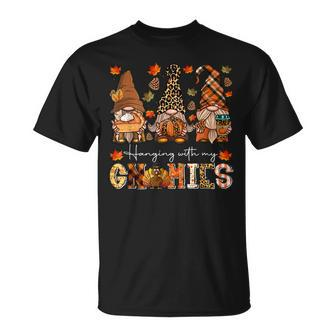 Hanging With My Gnomies Leopard Gnome Thanksgiving Kid T-shirt - Thegiftio UK