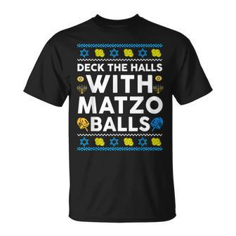 Hanukkah Deck The Halls With Matzo Balls Chanukah T-shirt - Thegiftio UK