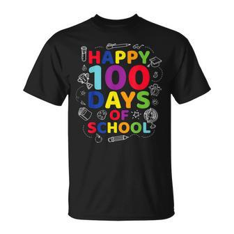 Happy 100 Days Of School Fun For Teachers & Students T-Shirt - Seseable