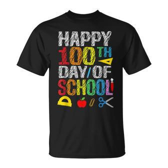 Happy 100Th Day Of School Teacher Student Kids 100 Days T-Shirt - Seseable