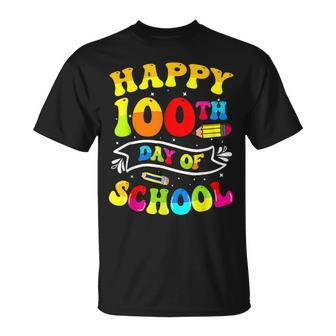 Happy 100Th Day Of School Teacher Student Kids 100 Days V2 T-Shirt - Seseable