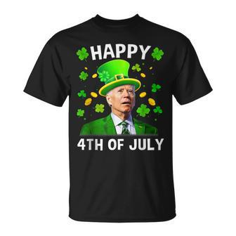 Happy 4Th Of July Confused Funny Joe Biden St Patricks Day Unisex T-Shirt | Mazezy