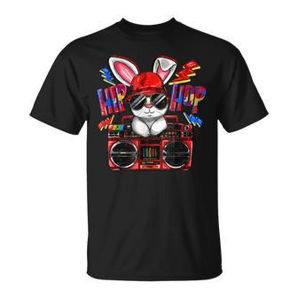 Happy Easter Cool Bunny Hip Hop Gift Baby Boy Kids Toddler Unisex T-Shirt | Mazezy