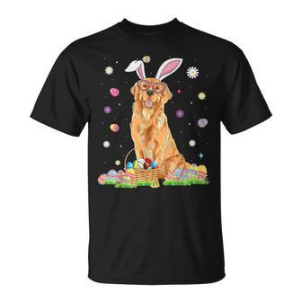 Happy Easter Cute Golden Retriever Bunny Ears Dog Lovers T-Shirt - Seseable