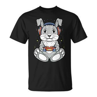 Happy Easter Day Bunny Funny Boys Girls Kids Gamer Unisex T-Shirt | Mazezy