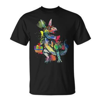 Happy Eastrawr T Rex Dinosaur Bunny Funny Easter Day Gift Unisex T-Shirt - Seseable