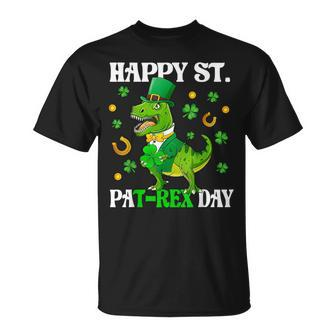 Happy St Pat-Rex Dinosaur Saint Patricks Day For Boys Girls T-Shirt - Seseable