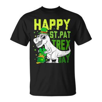 Happy St Pat Rex Dinosaur Saint Patricks Day For Boys Girls T-Shirt - Seseable