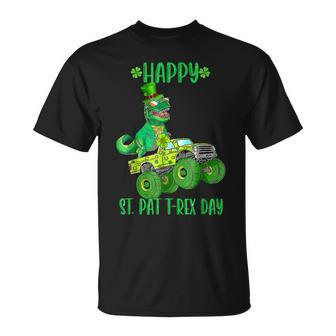 Happy St Pat Trex Day Dino St Patricks Day Toddler Boy V3 T-Shirt - Seseable