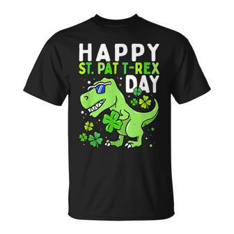 Happy St Pat Trex Day Dino St Patricks Day Toddler Boys V3 T-Shirt - Seseable