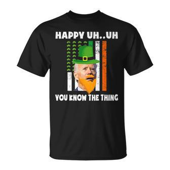 Happy Uh You Know The Thing Confused Biden St Patricks Day T-Shirt - Seseable