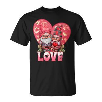 Happy Valentines Day Gnome With Love Gnome Valentines Day T-Shirt - Seseable