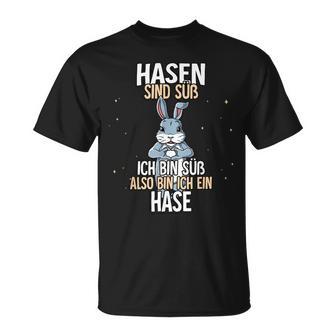 Hasen sind süß T-Shirt, Lustiges Hase Motiv für Tierfreunde - Seseable