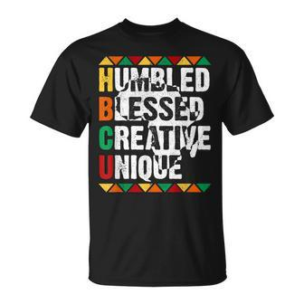 Hbcu Humbled Blessed Creative Unique Afro College Student T-Shirt - Seseable