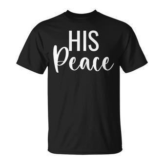 Her Rock His Peace Matching Couples Gift Gift For Womens Unisex T-Shirt | Mazezy DE