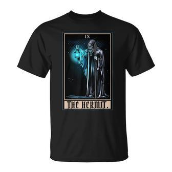 The Hermit Tarot Card Gothic Halloween Grim Reaper T-shirt - Thegiftio UK