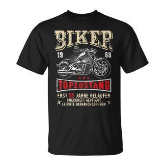 Herren 55 Geburtstag Mann Biker Geschenk Witzig Motorrad 1968 T-Shirt - Seseable