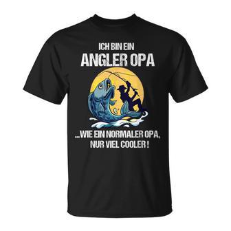 Herren Angler Angel Opa Papa Geburtstagsgeschenk Geschenkidee T-Shirt - Seseable