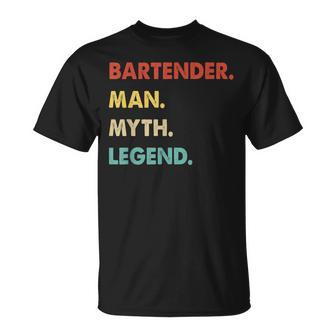 Herren Barkeeper Mann Mythos Legende T-Shirt - Seseable