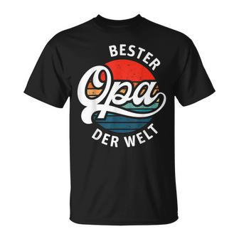 Herren Bester Opa Der Welt Retro Motiv Für Den Besten Opi T-Shirt - Seseable