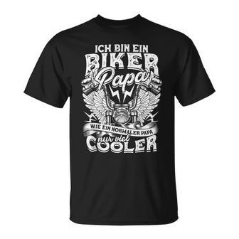 Herren Biker Papa T-Shirt, Motorrad Spruch für Väter - Seseable