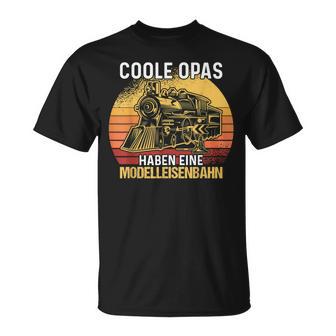 Herren Coole Opas Haben Eine Modelleisenbahn T-Shirt - Seseable